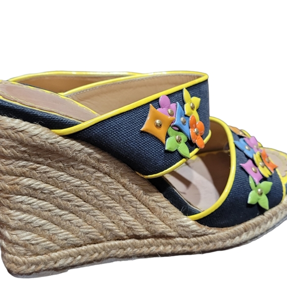 Louis Vuitton Multicolor Flower Wedge sandals EU 35 - Picture 5 of 15